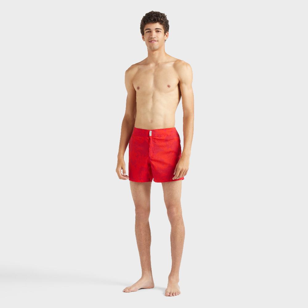 vilebrequin Maillot de bain homme court stretch ceinture plate Flower Power