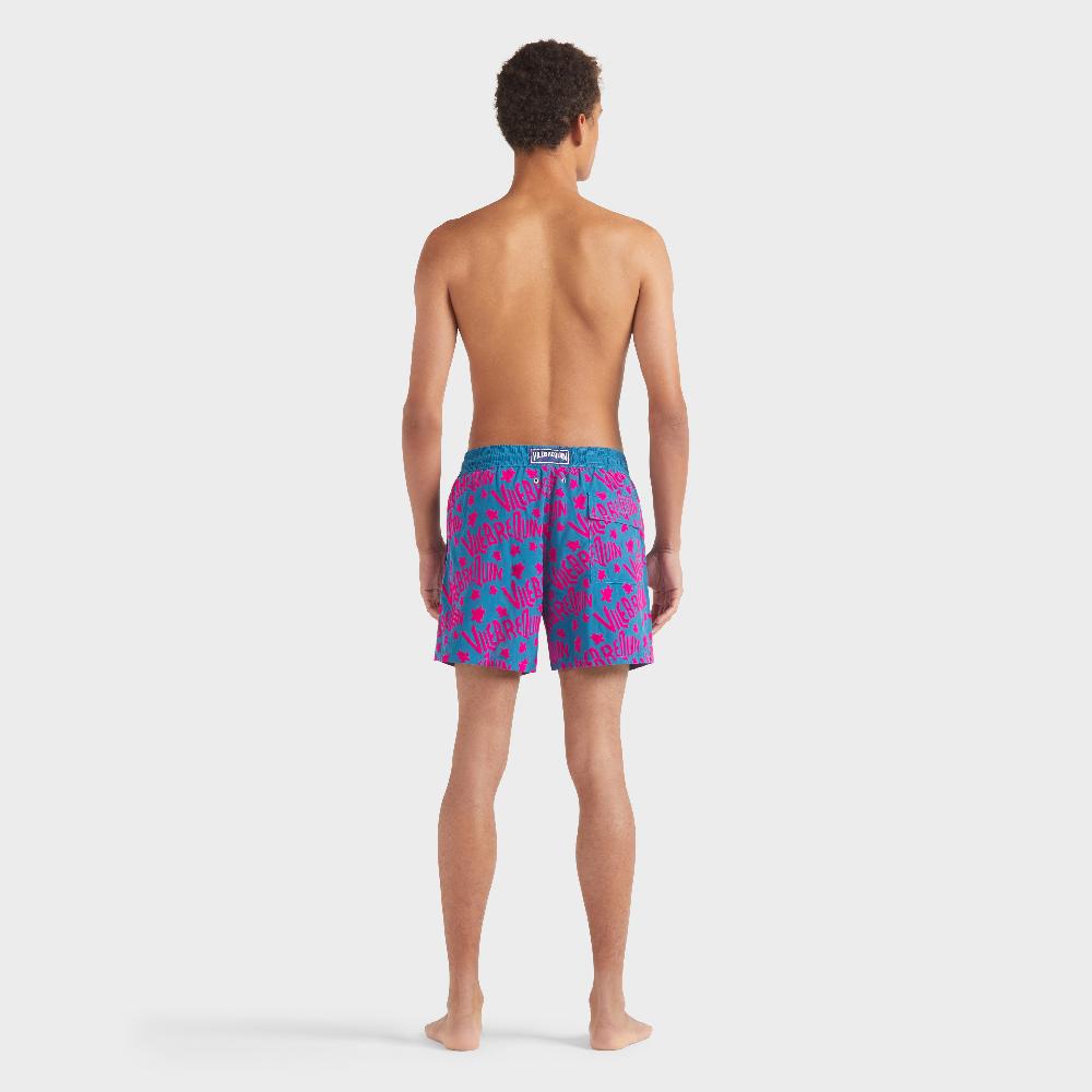 Vilebrequin Maillot De Bain Homme Floqué Ronde Des Tortues Logo