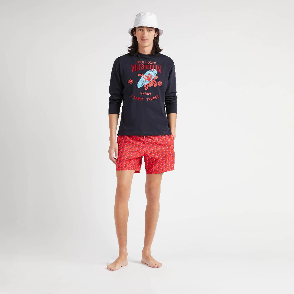 Vilebrequin Maillot De Bain Homme Ultra Léger Et Pliable Micro Ronde Des Tortues Rainbow