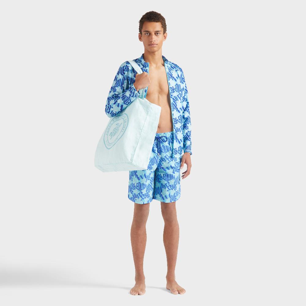 Vilebrequin Maillot De Bain Long Homme Ronde Des Tortues Logo