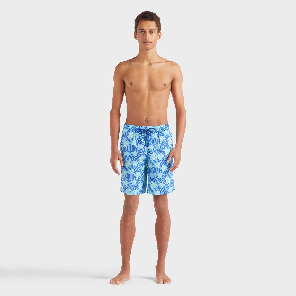 vilebrequin Maillot de bain long homme Ronde des Tortues Logo