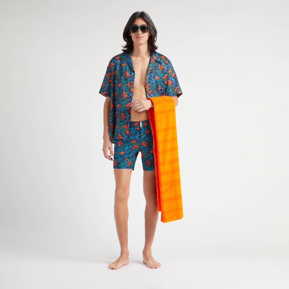 Vilebrequin Maillot De Bain Stretch Ceinture Plate Homme Tropical Flowers