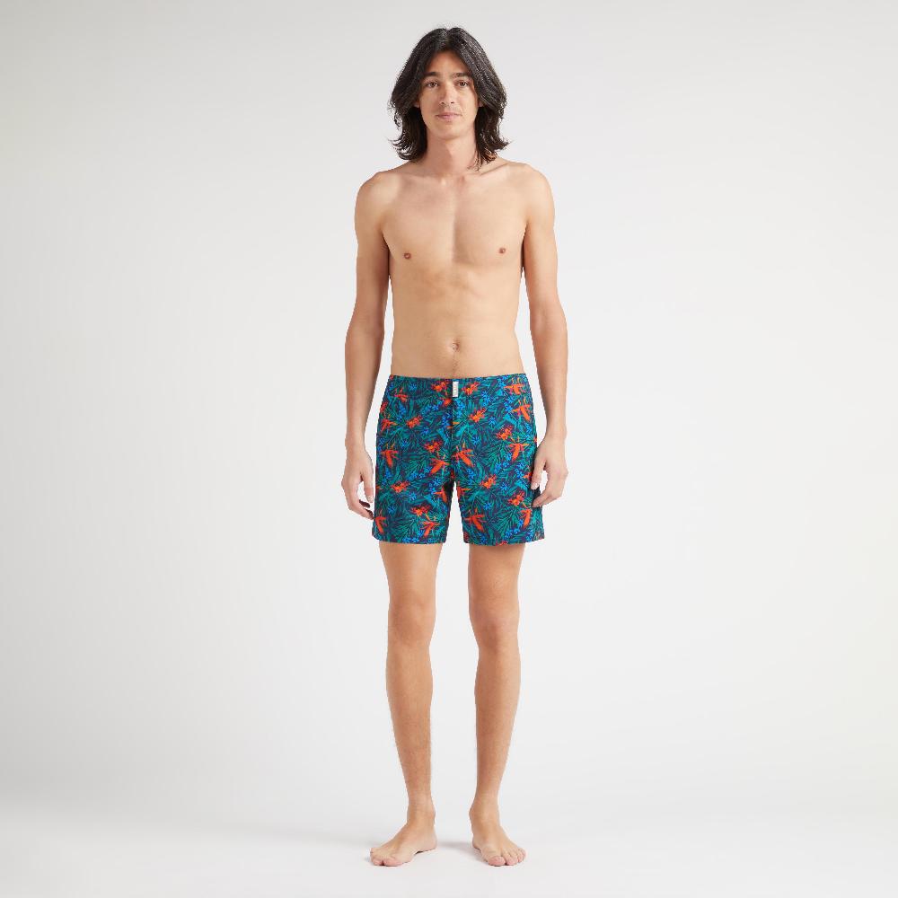 vilebrequin Maillot de bain stretch ceinture plate homme Tropical Flowers