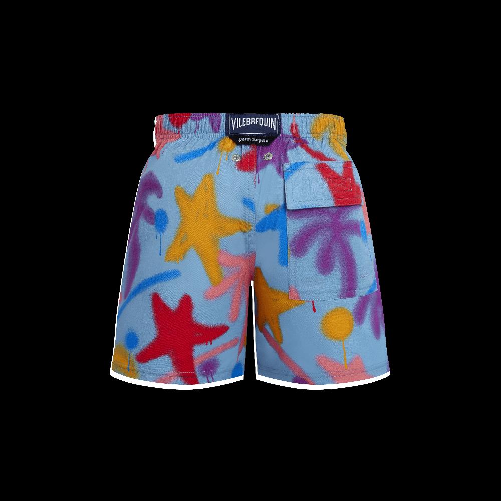 Vilebrequin Maillot De Bain Stretch Garçon Spray Paint - VBQ X Palm Angels