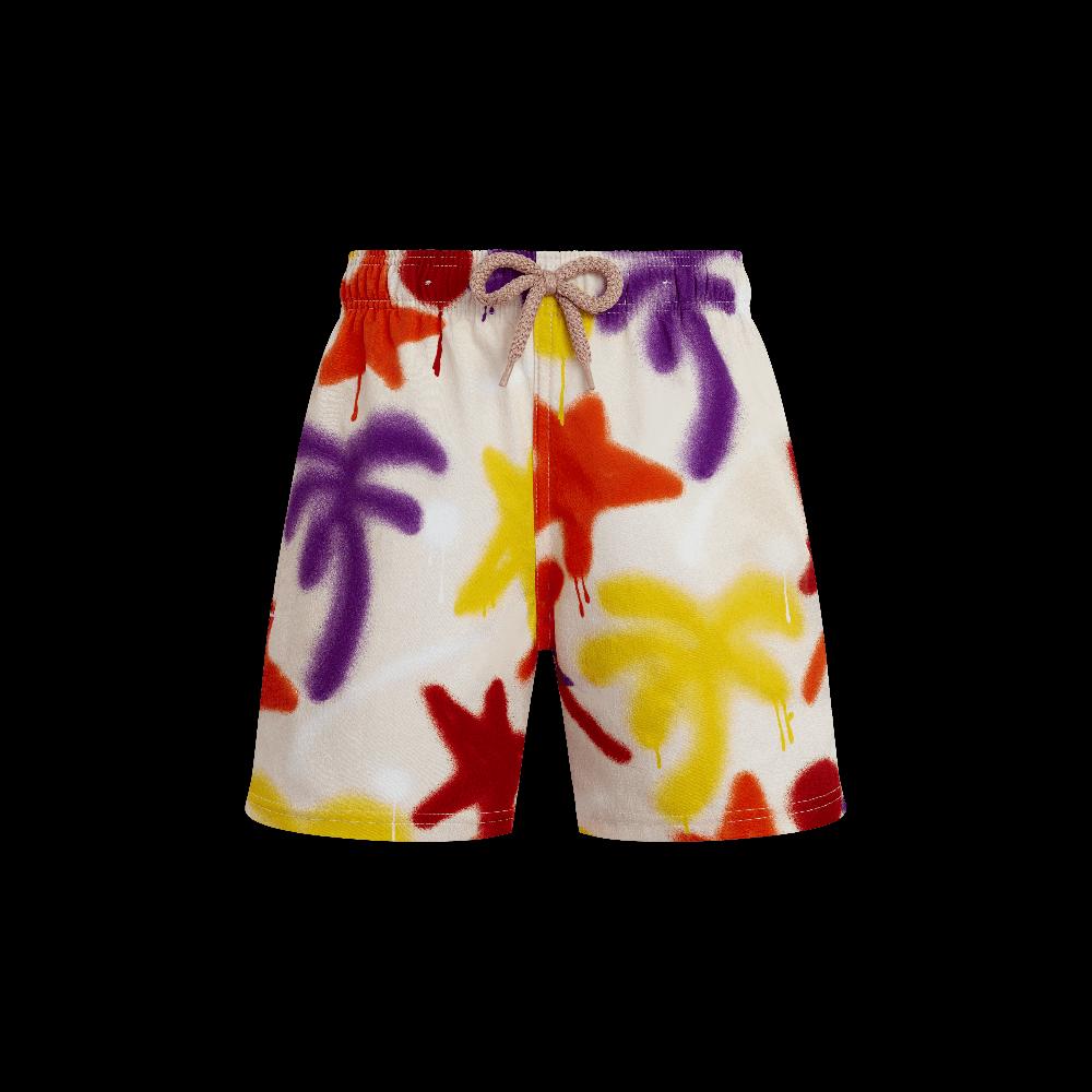 vilebrequin Maillot de bain stretch garçon Spray Paint - VBQ x Palm Angels