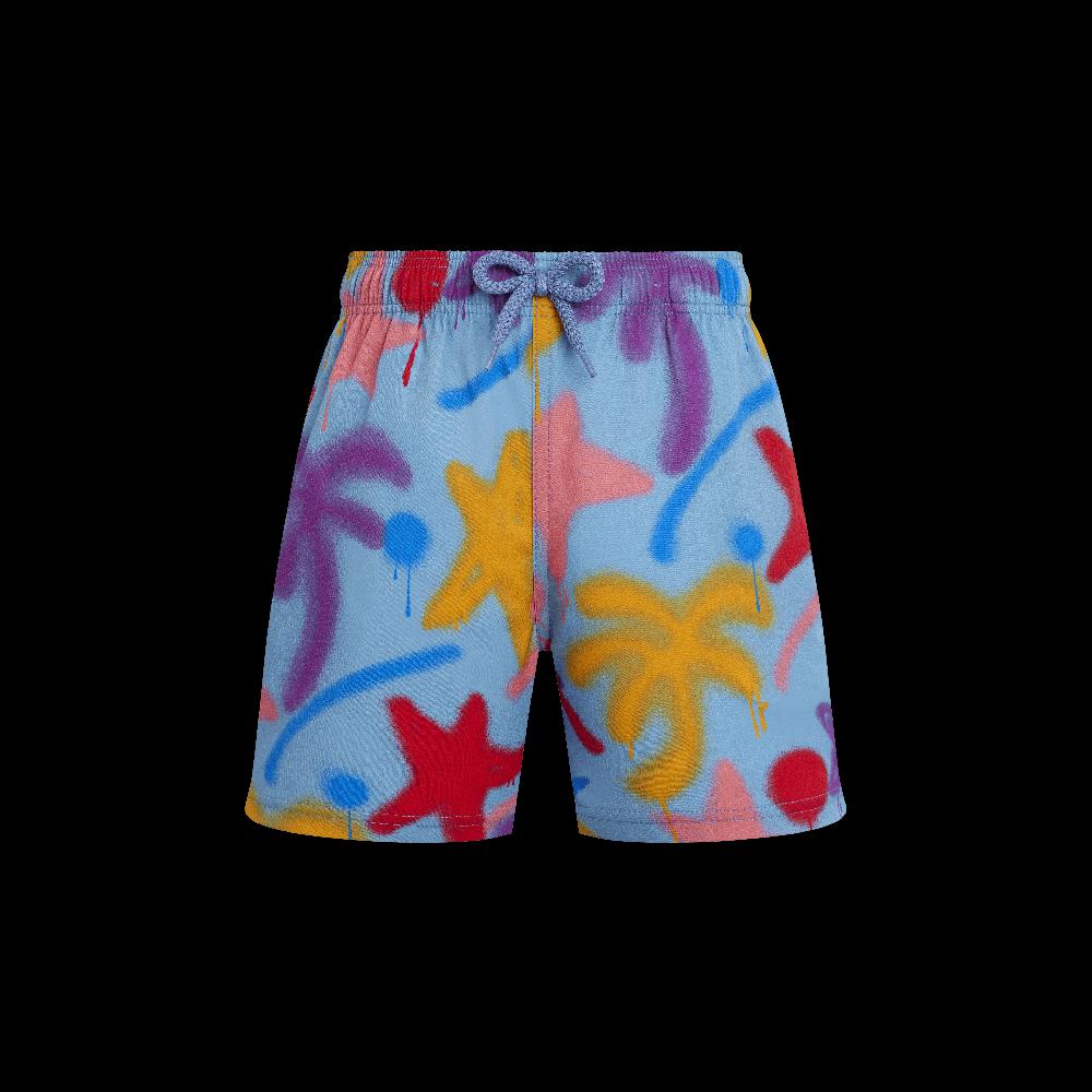 vilebrequin Maillot de bain stretch garçon Spray Paint - VBQ x Palm Angels