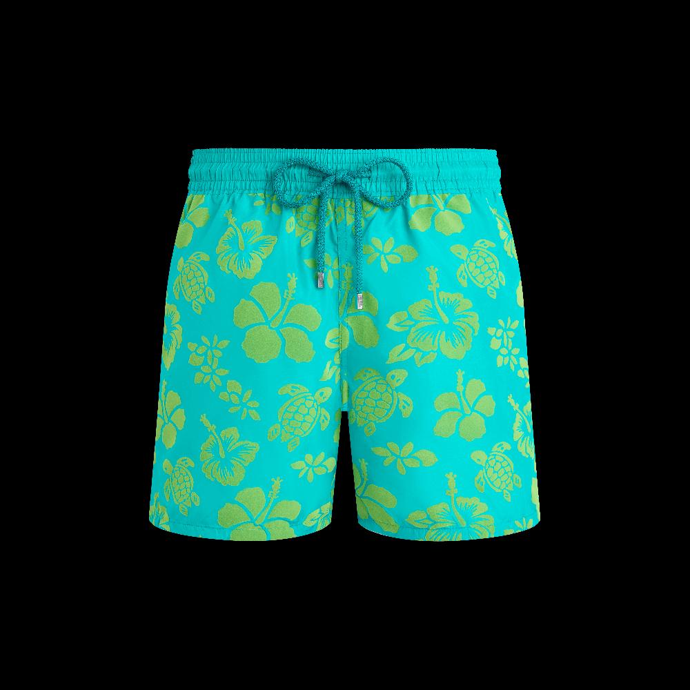 Vilebrequin Maillot De Bain Ultra-léger Et Pliable Homme Imprimé Tropical Turtle Floqué
