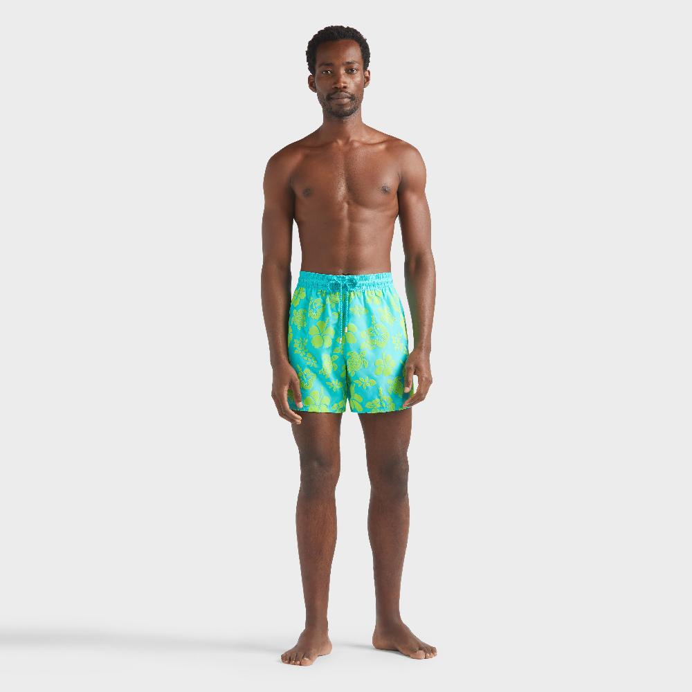 vilebrequin Maillot de bain ultra-léger et pliable homme imprimé Tropical Turtle floqué