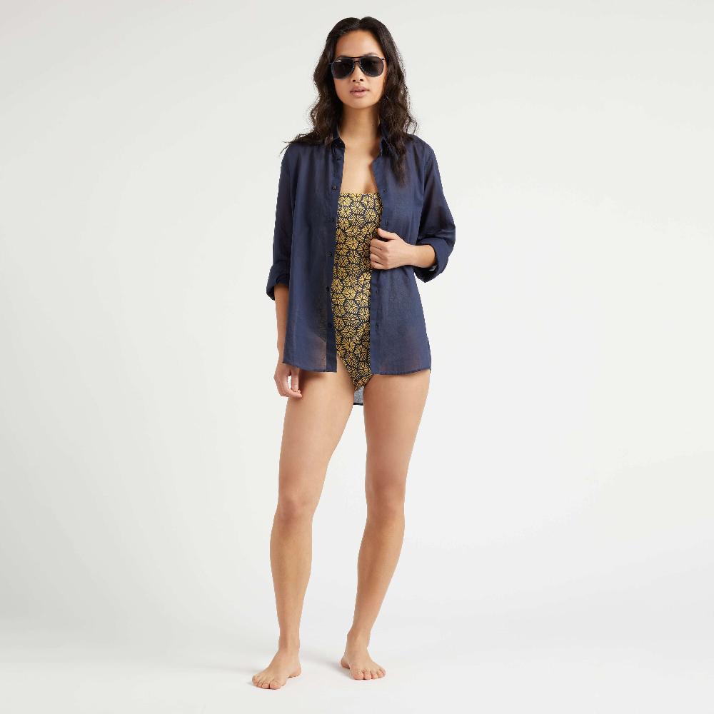 Vilebrequin Maillot De Bain Une Pièce Bustier Femme Carapaces