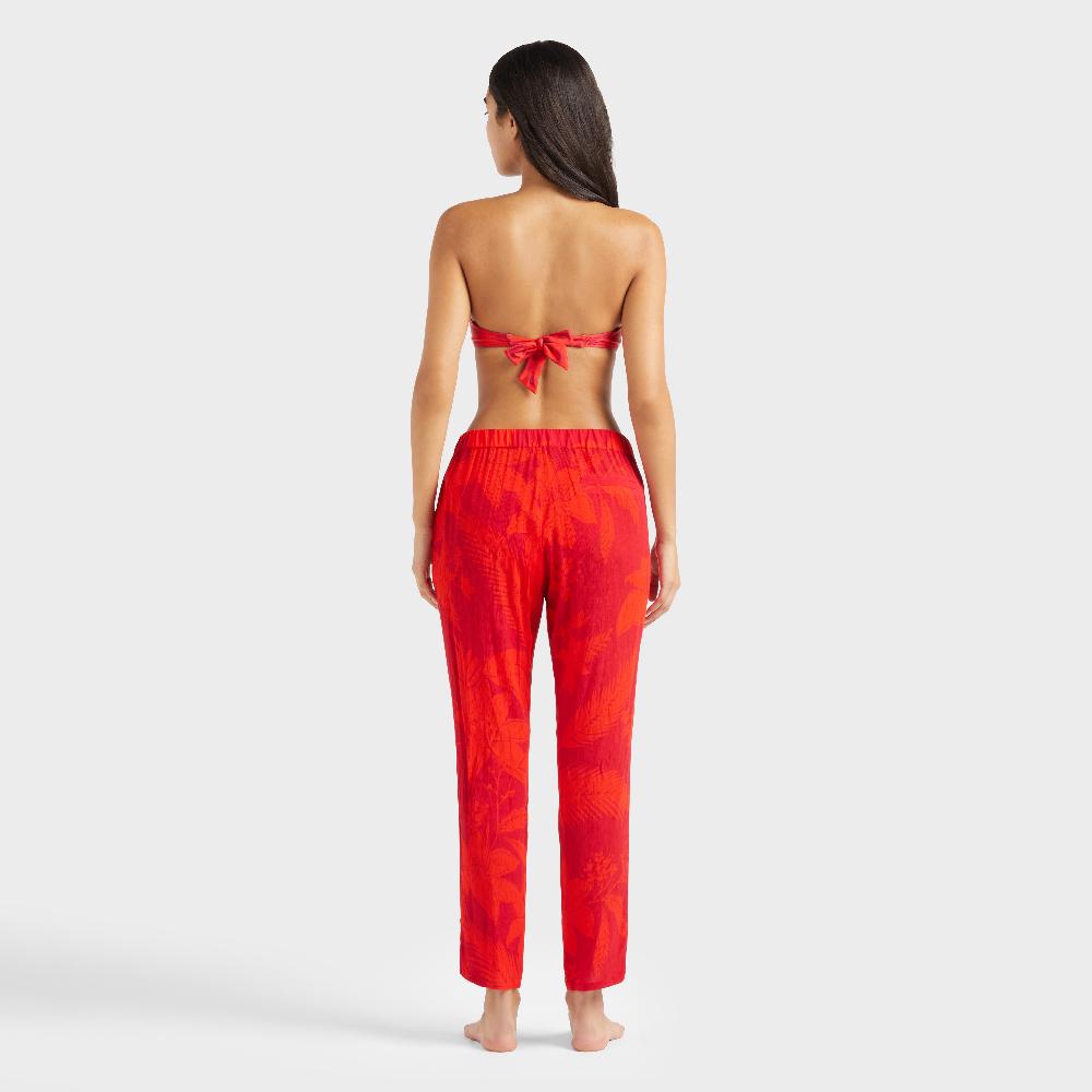 Vilebrequin Pantalon Ajusté En Viscose Femme Flower Power