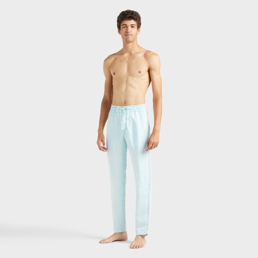vilebrequin Pantalon coupe regular en lin homme uni