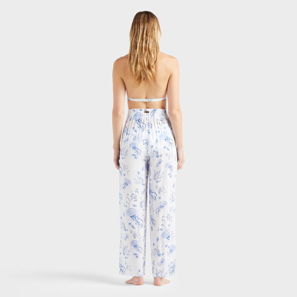Vilebrequin Pantalon Large En Viscose Femme Medusa And Shells
