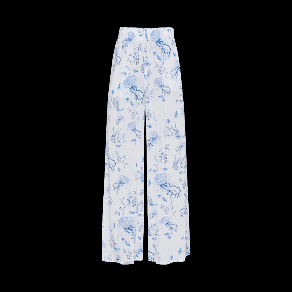 Vilebrequin Pantalon Large En Viscose Femme Medusa And Shells