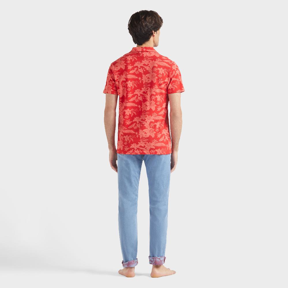 Vilebrequin Polo En Coton Homme Imprimé Lightening Flower