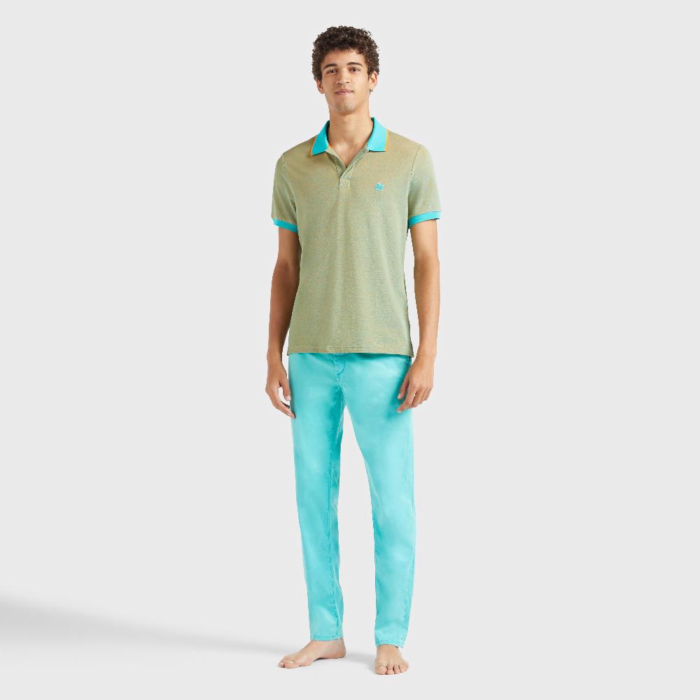 vilebrequin Polo en coton organique couleur changeante homme uni