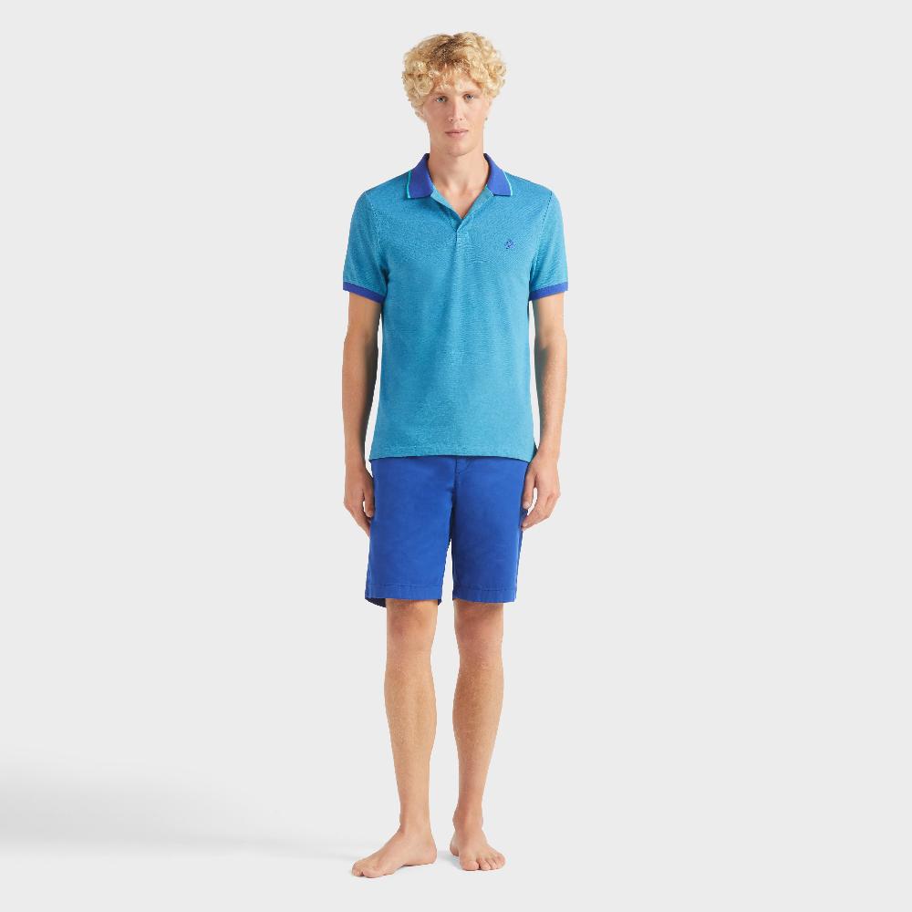 vilebrequin Polo en coton organique couleur changeante homme uni