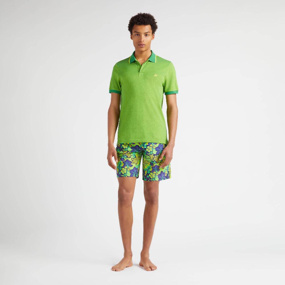 vilebrequin Polo en coton organique couleur changeante homme uni