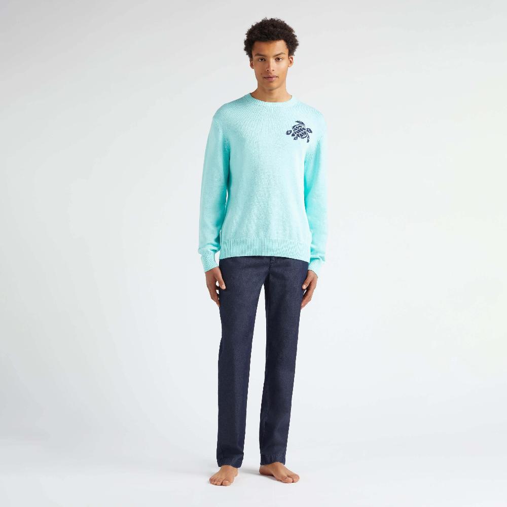 vilebrequin Pullover en coton et cachemire ras-du-cou homme Tortue