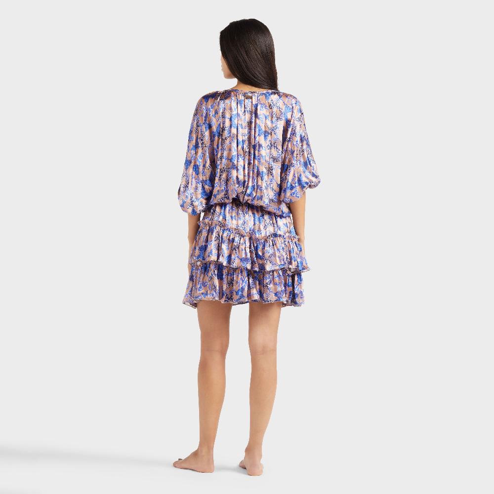 Vilebrequin Robe En Viscose Et Soie Femme Disco Butterfly