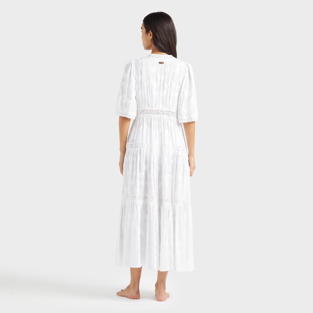 Vilebrequin Robe Longue En Viscose Femme Disco Butterflies