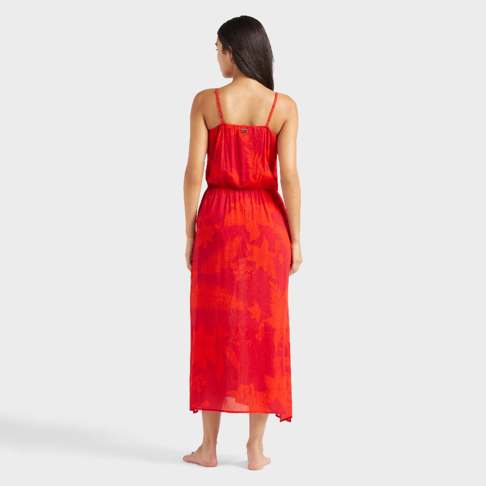 Vilebrequin Robe Longue En Viscose Femme Flower Power