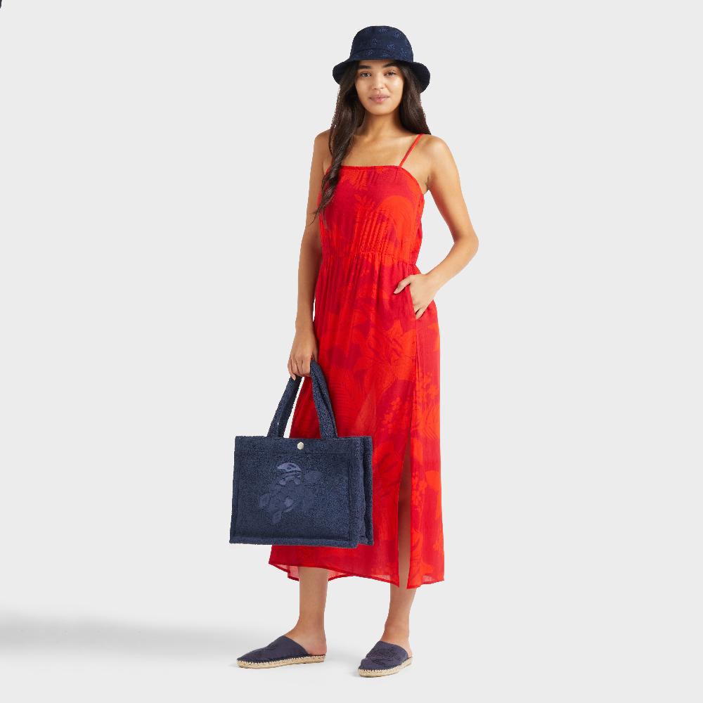 Vilebrequin Robe Longue En Viscose Femme Flower Power