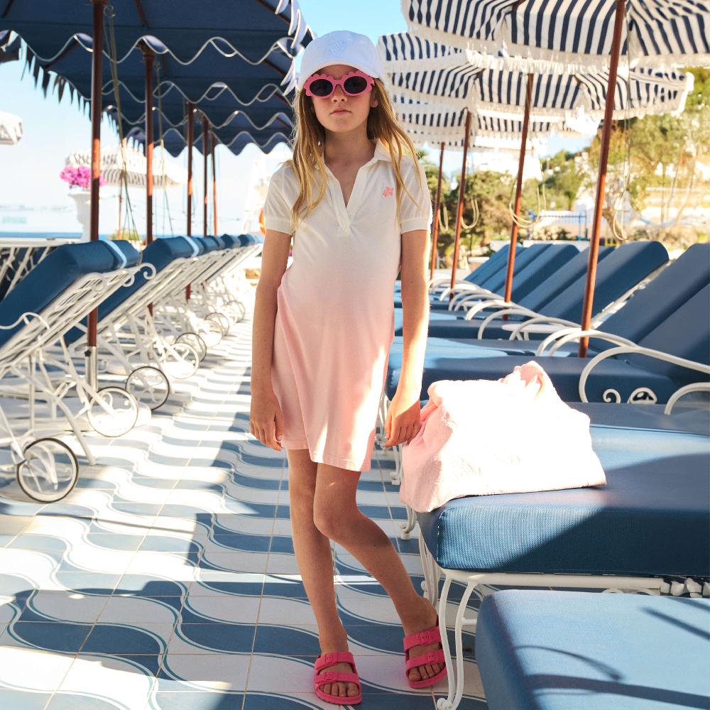 vilebrequin Robe Polo en coton et lyocell fille Tye and Dye