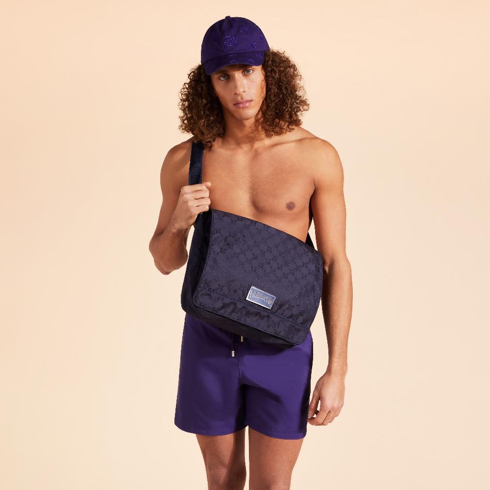 Vilebrequin Sac Messenger Unisexe Turtle Monogram Jacquard