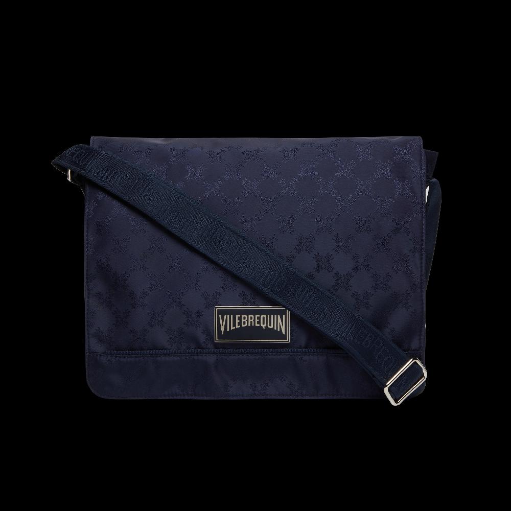 Vilebrequin Sac Messenger Unisexe Turtle Monogram Jacquard