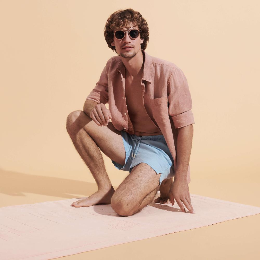 vilebrequin Serviette de plage en coton coloration minérale naturelle