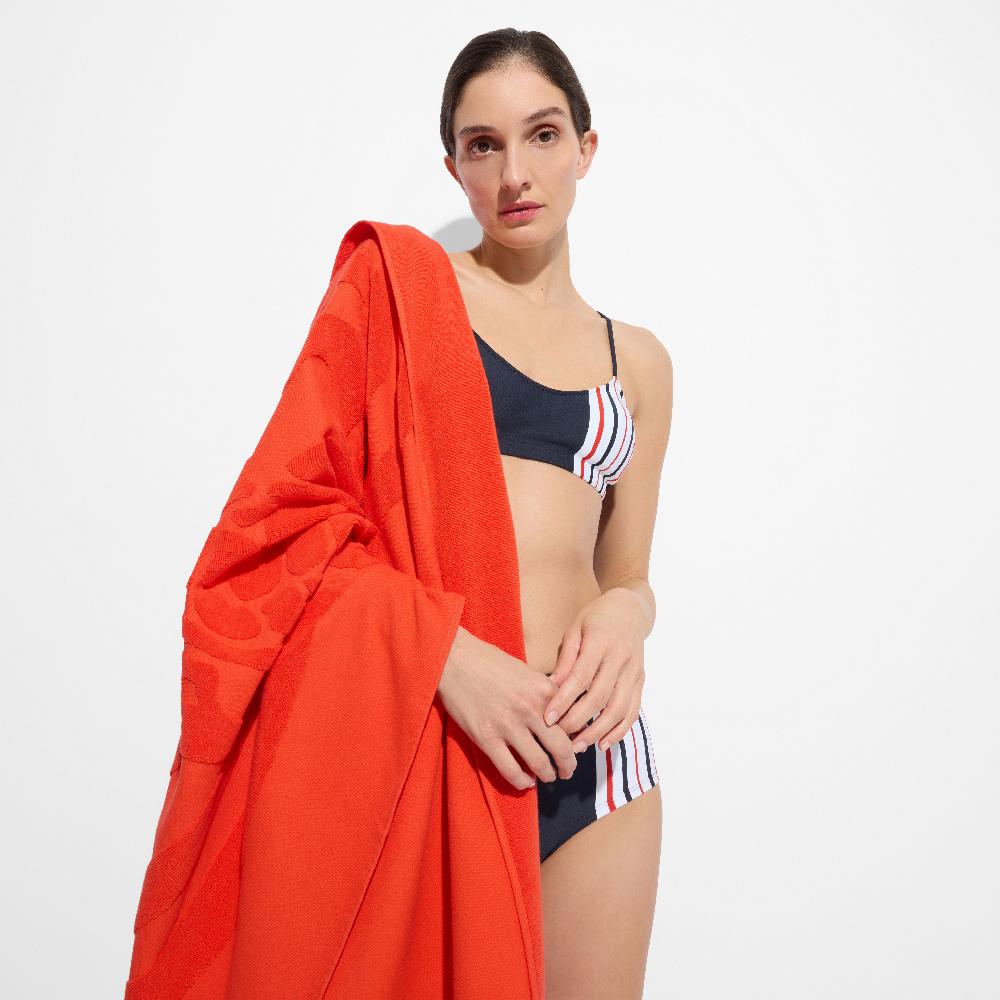 vilebrequin Serviette de plage fouta unie en coton biologique - Vilebrequin x Ines de la Fressange