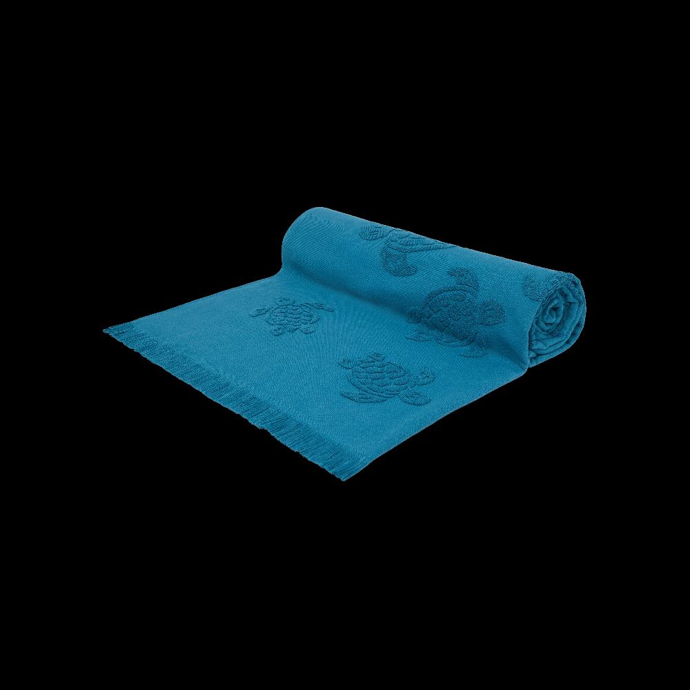 Vilebrequin Serviette De Plage Fouta Unie En Coton Organique Jacquard Tortues