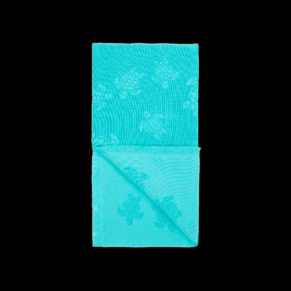 Vilebrequin Serviette De Plage Fouta Unie En Coton Organique Jacquard Tortues