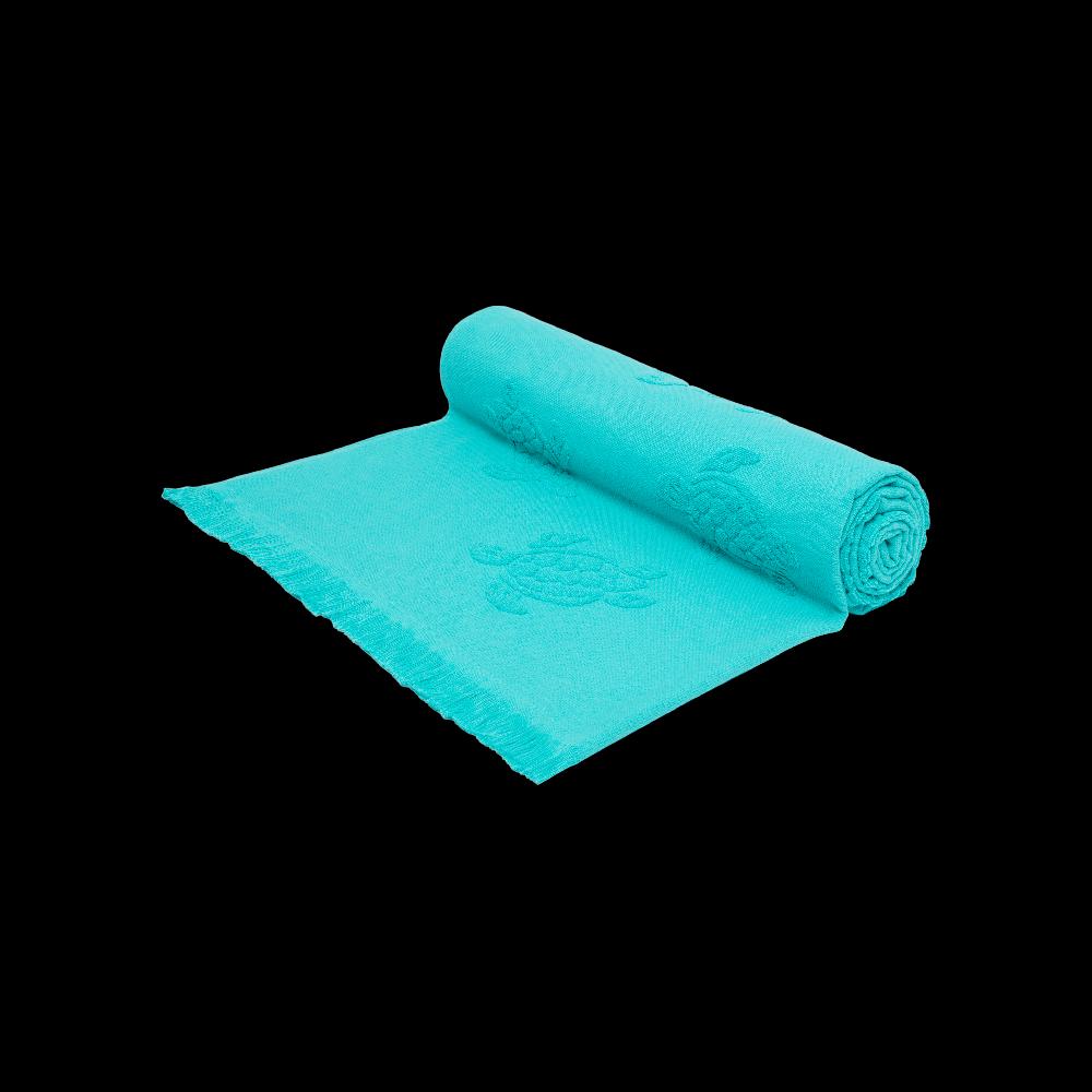 Vilebrequin Serviette De Plage Fouta Unie En Coton Organique Jacquard Tortues