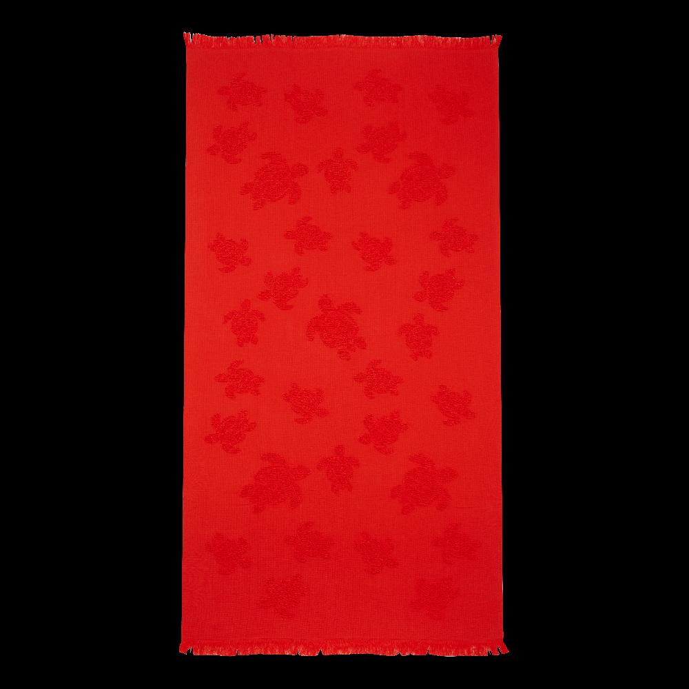 Vilebrequin Serviette De Plage Fouta Unie En Coton Organique Jacquard Tortues