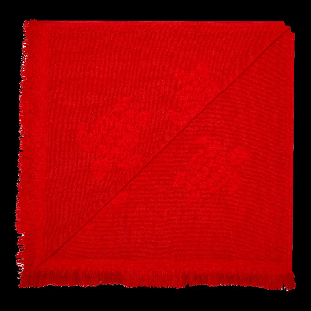 Vilebrequin Serviette De Plage Fouta Unie En Coton Organique Jacquard Tortues