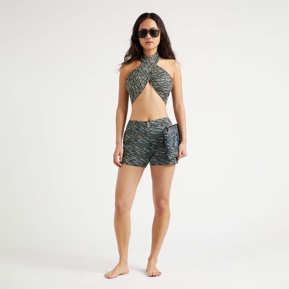 Vilebrequin Short De Bain Stretch Ceinture Plate Femme Pearl