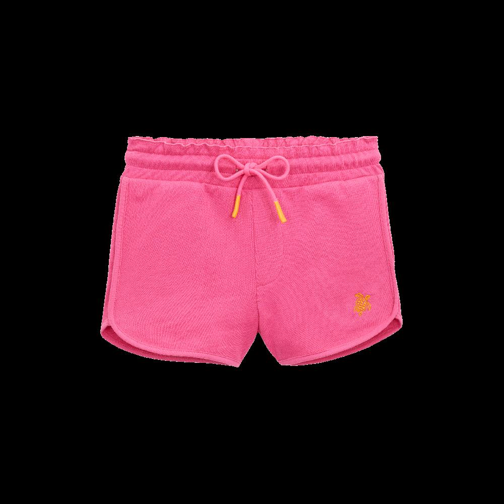 vilebrequin Short en coton organique fille Logo 3D brodé