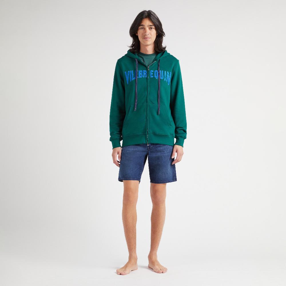 vilebrequin Sweat à capuche en coton homme logo surpiqué