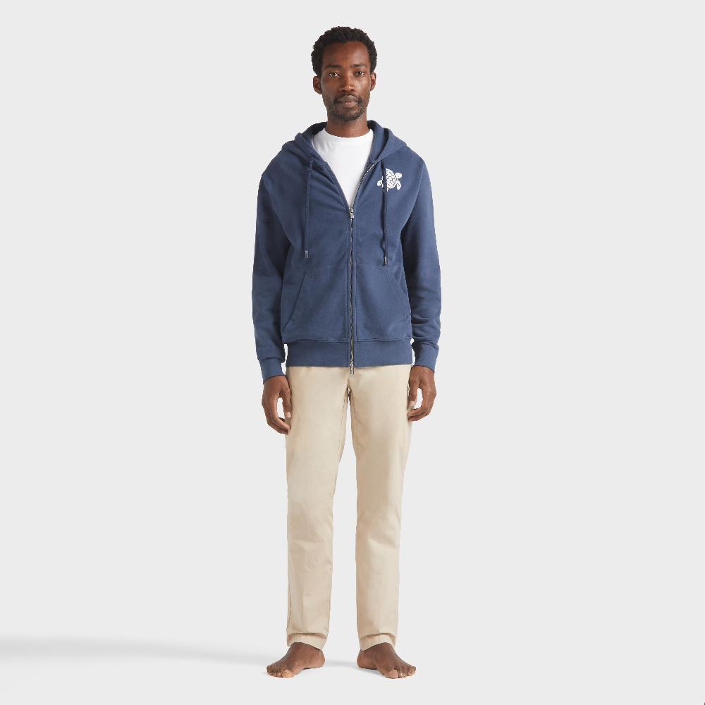 vilebrequin Sweat en coton à fermeture éclair homme Tortue