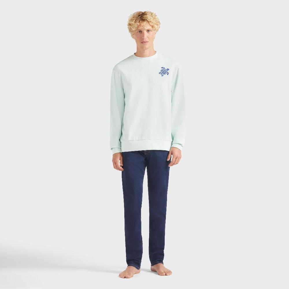 vilebrequin Sweat en coton organique col rond homme Tortue brodée