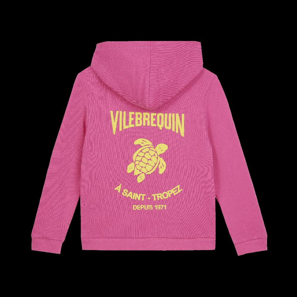 Vilebrequin Sweat Zippé à Capuche En Coton Organique Fille Logo 3D