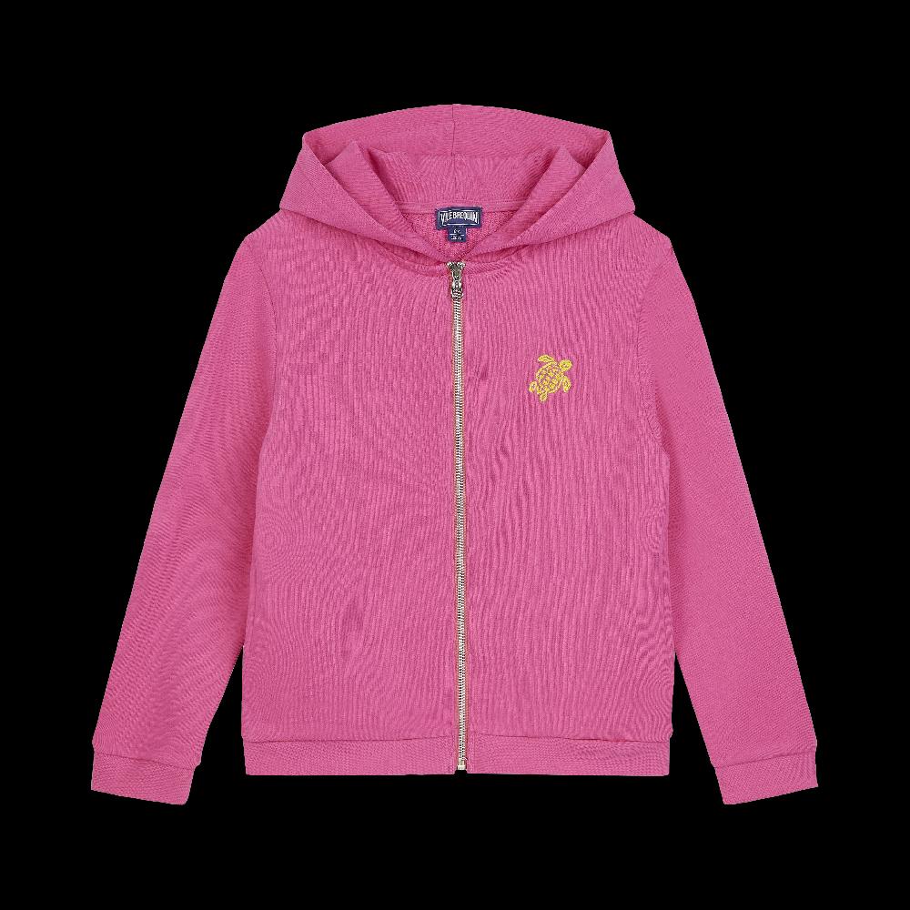 vilebrequin Sweat zippé à capuche en coton organique fille Logo 3D