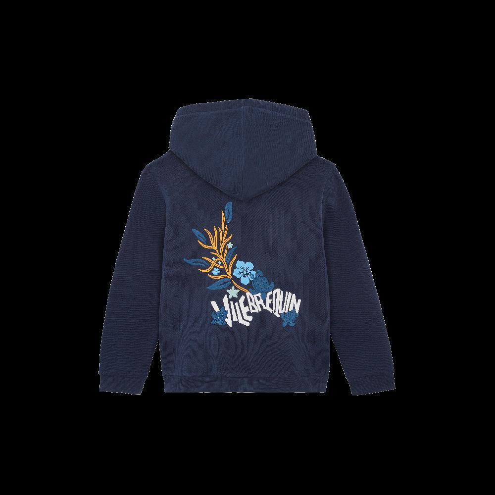 Vilebrequin Sweat Zippé Garçon Ronde Des Tortues Logo Imprimé à L'arrière