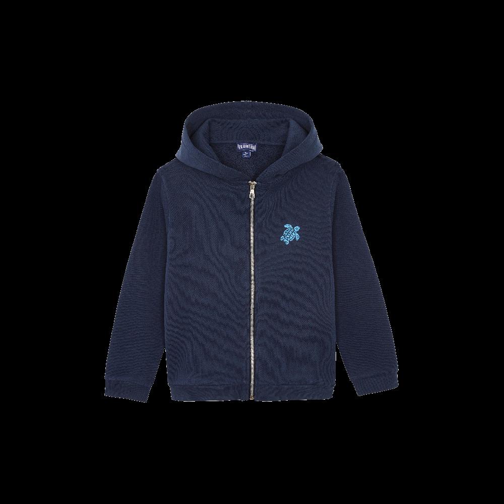 vilebrequin Sweat zippé garçon Ronde Des Tortues Logo imprimé à l'arrière