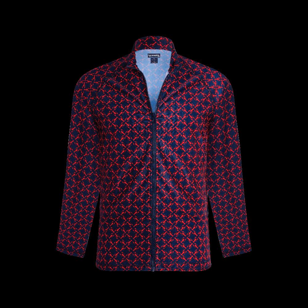 Vilebrequin T-shirt Anti UV Manches Longues à Fermeture éclair Homme Homard Pixel