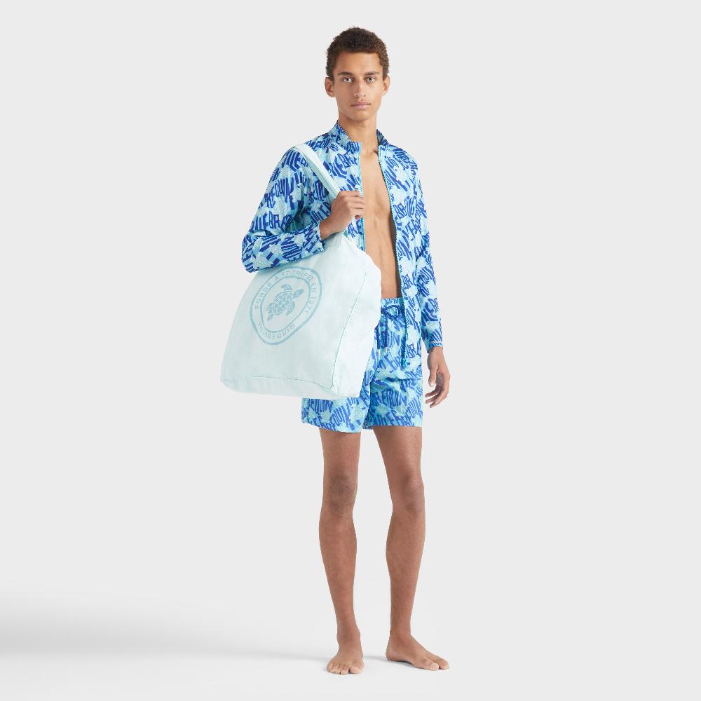 Vilebrequin T-shirt Anti UV Manches Longues à Fermeture éclair Homme Ronde Des Tortues Logo