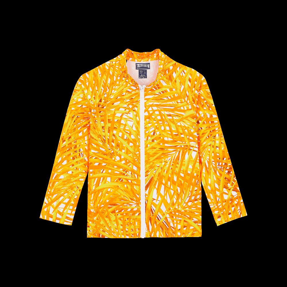 vilebrequin T-shirt anti-UV manches longues à fermeture éclair enfant Palm Leaves