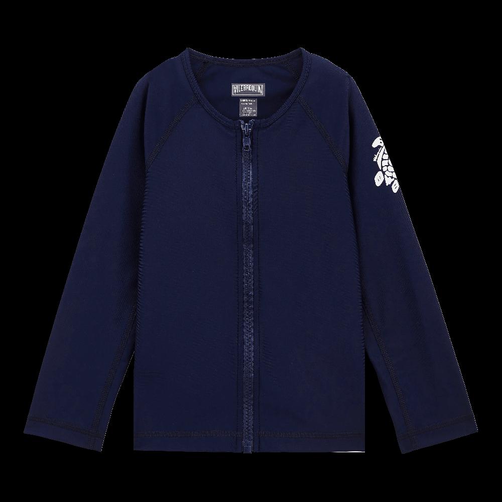 vilebrequin T-shirt anti-UV manches longues à fermeture éclair enfants uni