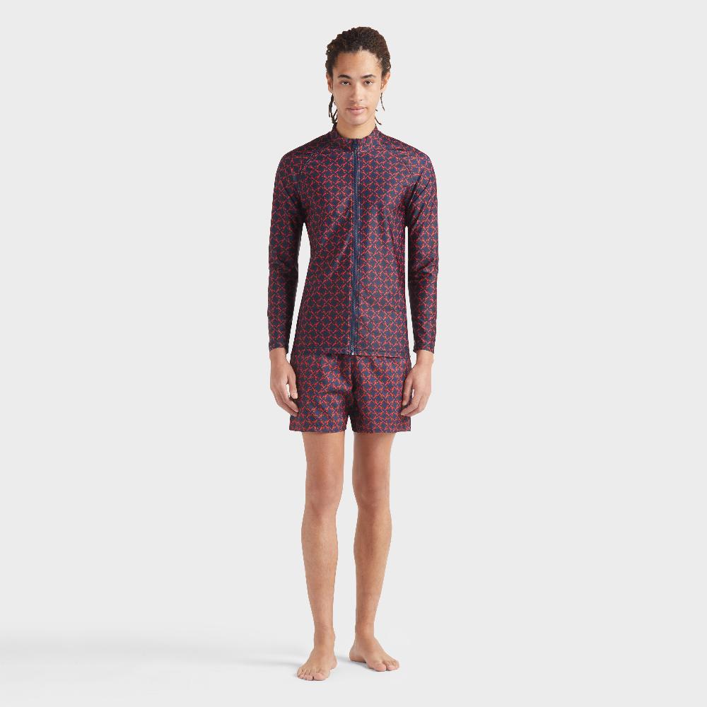 vilebrequin T-shirt anti UV manches longues à fermeture éclair homme Homard Pixel